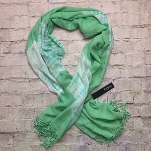 Gypsy05 Hand Tie-Dye Scarf in Green